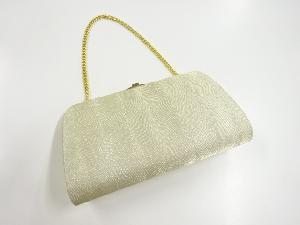 リサイクル　金糸線描き模様織り出し和装バッグ